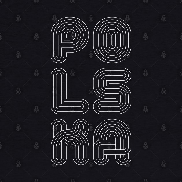 Vintage Style Poland/Polish Lettering Design by DankFutura